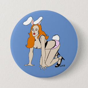 Badge Rond 7,6 Cm bunnygirl  button