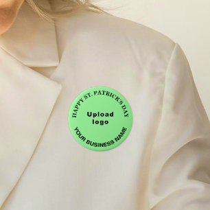 Badge Rond 7,6 Cm Business St Patrick Salutation sur vert clair rond