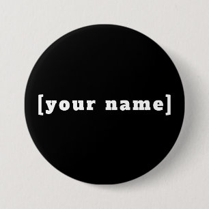 Badge Rond 7,6 Cm Button noir et blanc