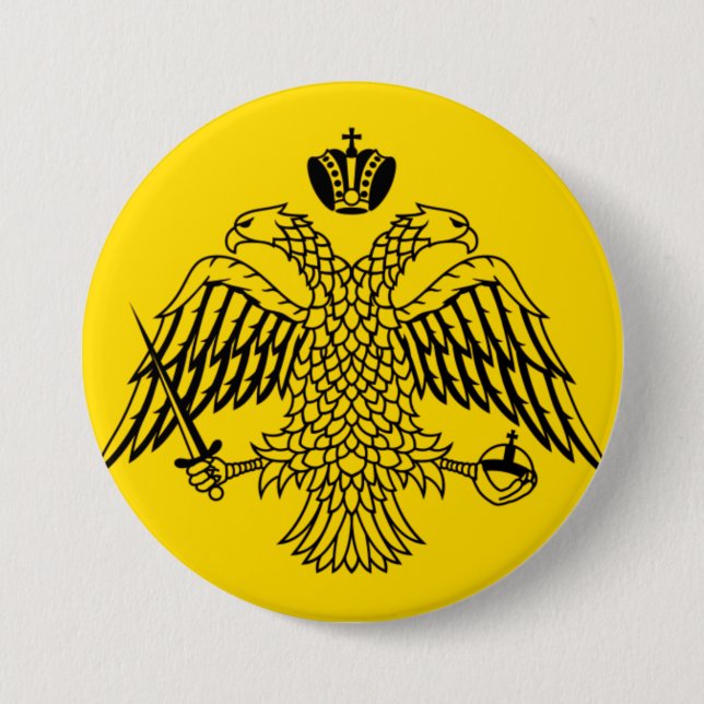Badge Rond 7,6 Cm Byzantine Empire Flag (Devant)