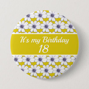 Badge Rond 7,6 Cm C’est mon anniversaire de naissance