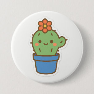 Badge Rond 7,6 Cm Cactus lunaires