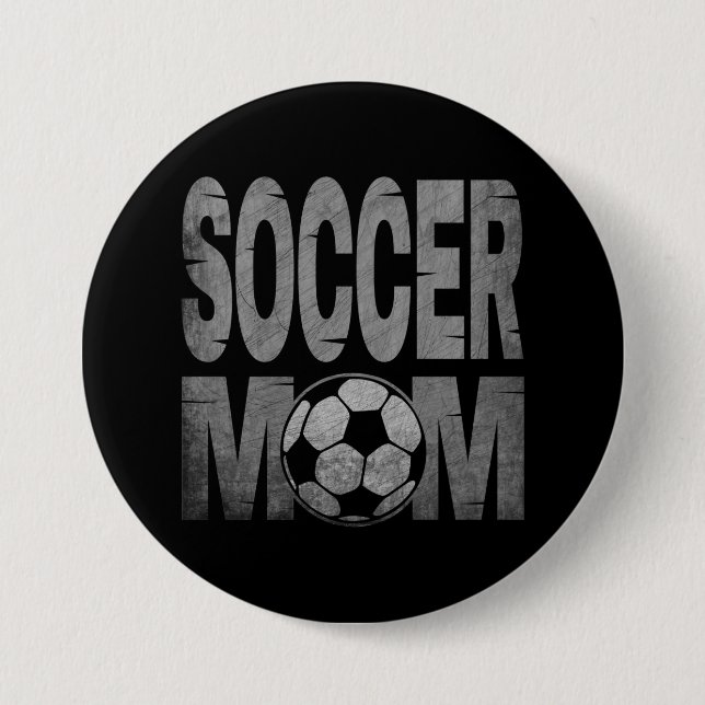 BADGE ROND 7,6 CM CADEAU DE MÈRE DE FOOT (Devant)
