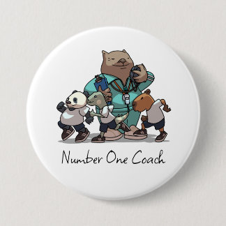 Badge Rond 7,6 Cm Cadeau de remerciement pour entraîneur Wombat Œuvr