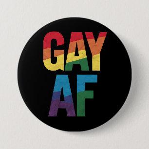 Badge Rond 7,6 Cm Cadeau gay AF LGBT Fierté Mois de la fierté