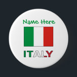 Badge Rond 7,6 Cm Cadeau personnalisé Jour de la République drapeau<br><div class="desc">Montrez votre fierté italienne avec style. Ce Bouton personnalisé Jour de la République drapeau italien présente les couleurs emblématiques vert, blanc et rouge, parfait pour les sacs à dos, les vestes ou les cadeaux de fête. Personnalisez-le avec un nom ou un message spécial pour le rendre unique de manière simple...</div>