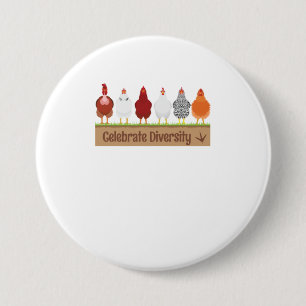 Badge Rond 7,6 Cm Cadeau pour les amateurs de poulet Agritourisme An