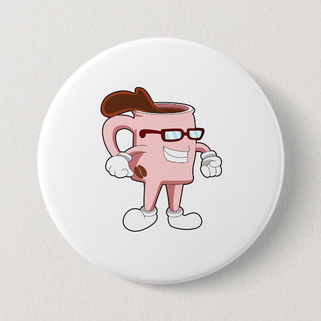 Badge Rond 7,6 Cm Café avec Café (Devant)