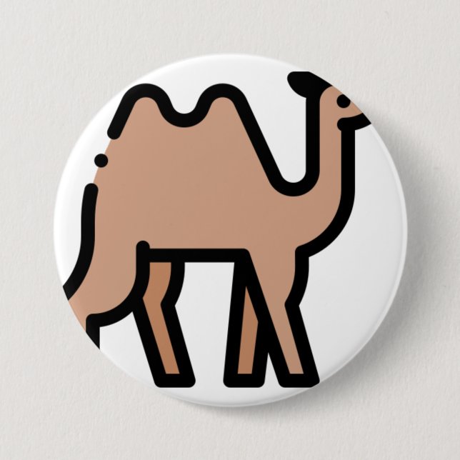 Badge Rond 7,6 Cm Camel (Devant)