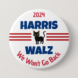 Badge Rond 7,6 Cm Campagne Harris Walz