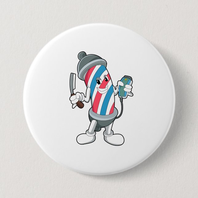 Badge Rond 7,6 Cm Can as Hairtravh Razor (Devant)