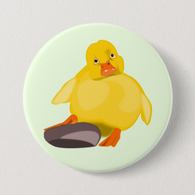 Badge Rond 7,6 Cm Canard jaune mignon (Devant)