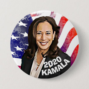 Badge Rond 7,6 Cm Candidat d'élection présidentielle de Kamala
