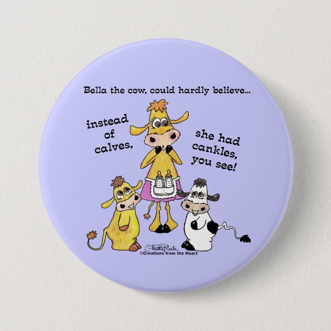 Badge Rond 7,6 Cm Cankles et non calques (Devant)