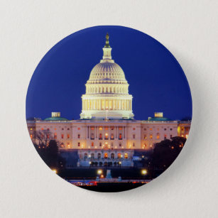 Badge Rond 7,6 Cm Capitol des Etats-Unis de Washington DC au
