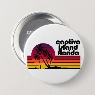 Badge Rond 7,6 Cm Captiva Island Floride
