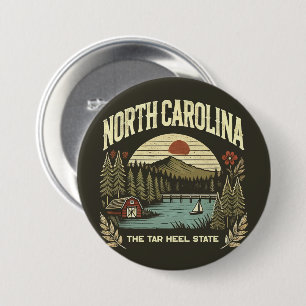 Badge Rond 7,6 Cm Caroline du Nord