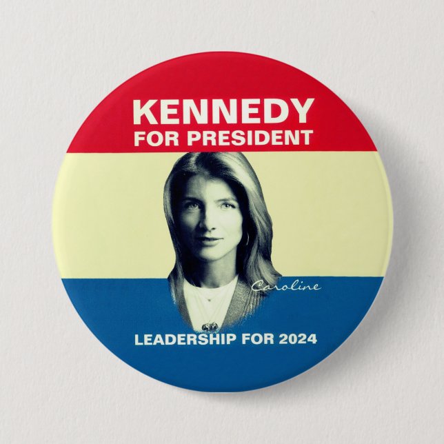 Badge Rond 7,6 Cm Caroline Kennedy 2024 (Devant)