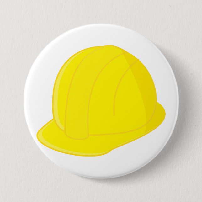 Badge Rond 7,6 Cm Casque de chantier (Devant)
