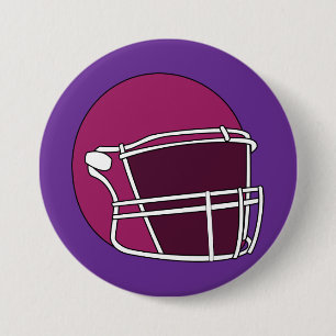 Badge Rond 7,6 Cm Casque de football