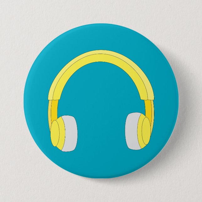 Badge Rond 7,6 Cm Casques audio (Devant)