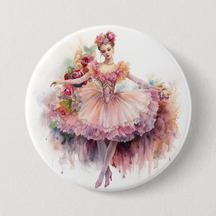Badge Rond 7,6 Cm Casse-Noisette Ballet, Valse des Fleurs