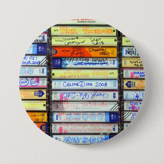 Badge Rond 7,6 Cm Cassette (Devant)