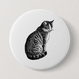 Badge Rond 7,6 Cm Cat