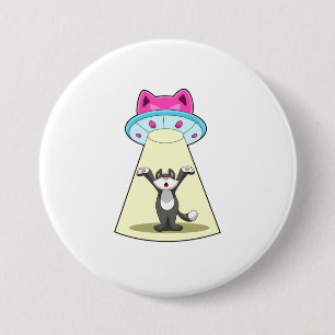 Badge Rond 7,6 Cm Cat