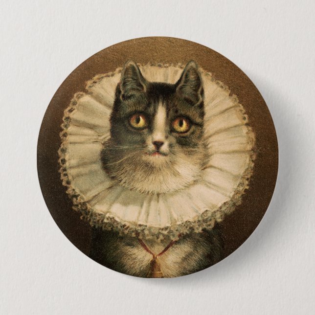 Badge Rond 7,6 Cm Cat (Devant)