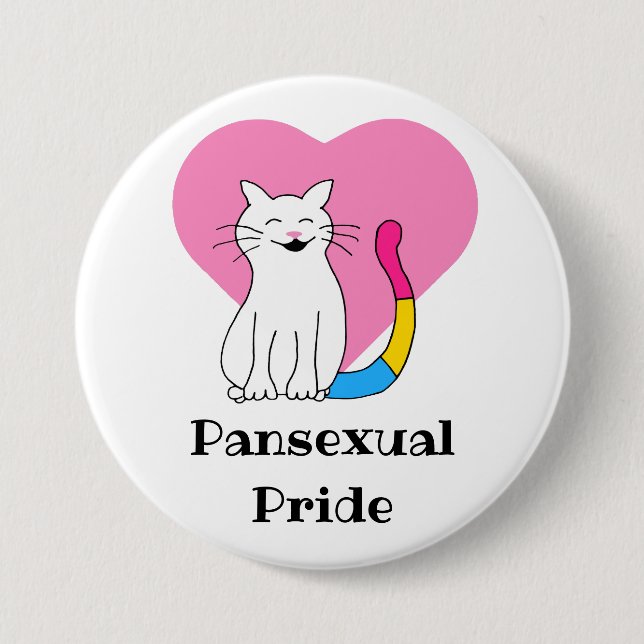 Badge Rond 7,6 Cm Cat de la fierté transexuelle (Devant)