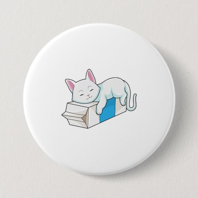 Badge Rond 7,6 Cm Cat with Milk (Devant)