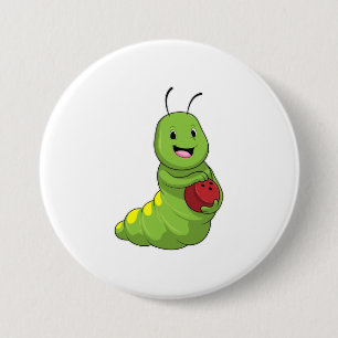 Badge Rond 7,6 Cm Caterpillar au Bowling avec Bowling ball