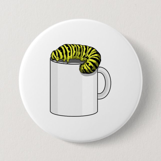 Badge Rond 7,6 Cm Caterpillar avec Musique (Devant)