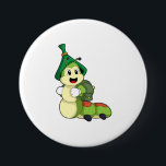 Badge Rond 7,6 Cm Caterpillar en tant qu'étudiant avec sac à dos<br><div class="desc">Ce design est le cadeau idéal pour un anniversaire,  Noël et d'autres célébrations. Il convient aux femmes,  aux hommes et aux enfants.</div>