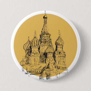 Badge Rond 7,6 Cm Cathédrale de Moscou