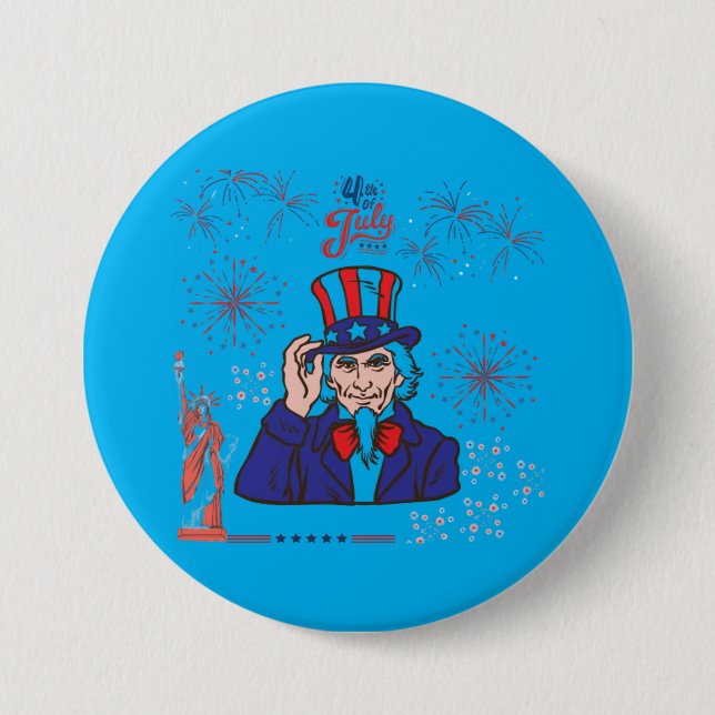 Badge Rond 7,6 Cm Célébration de cœurs courageux azur (Devant)