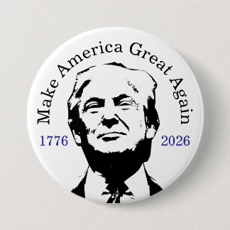 Badge Rond 7,6 Cm Célébrez l'Amérique 250 et le président Trump #15