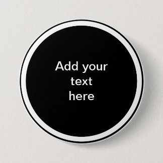 Badge Rond 7,6 Cm Cercle noir avec MODÈLE de cercle blanc,