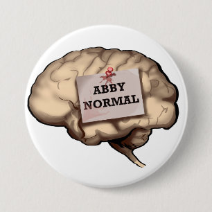 Badge Rond 7,6 Cm Cerveau de normale d'Abby