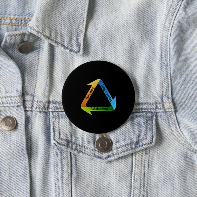 Badge Rond 7,6 Cm C'est de l'argent T-shirt (En situation)