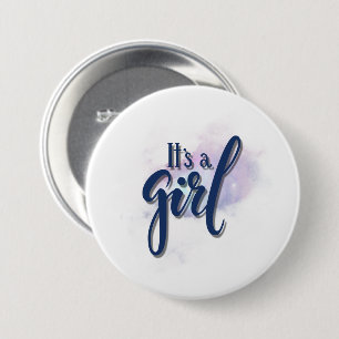 Badge Rond 7,6 Cm C'est une fille