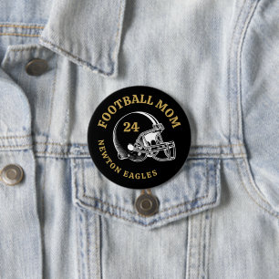Badge Rond 7,6 Cm Chaîne de football maman Vintage de football Perso