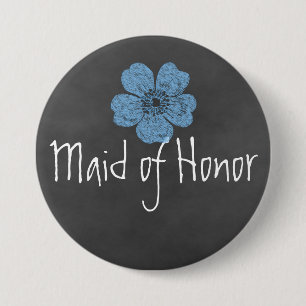 Badge Rond 7,6 Cm Chalet de Roses d'honneur Wild Blue
