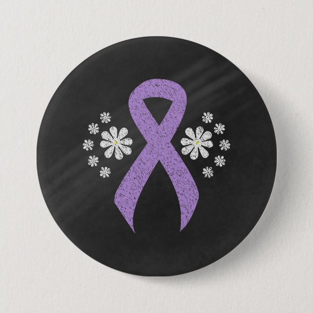 Badge Rond 7,6 Cm Chalkboard Lavender (Devant)
