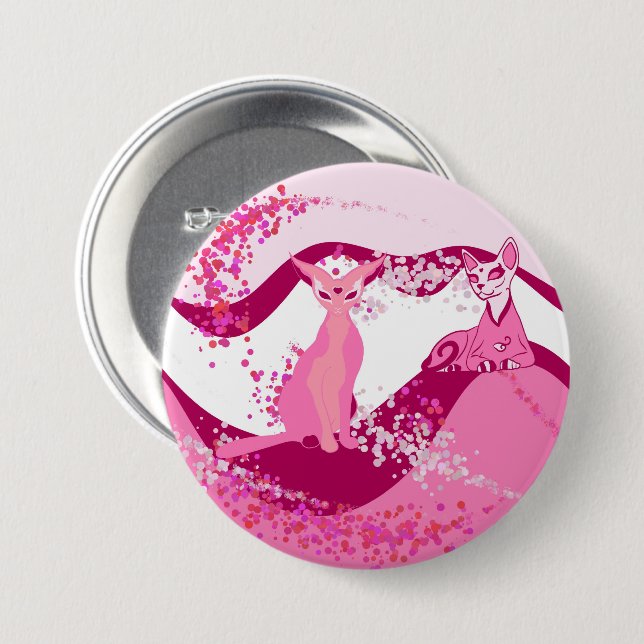 Badge Rond 7,6 Cm Chamalion (Devant & derrière)