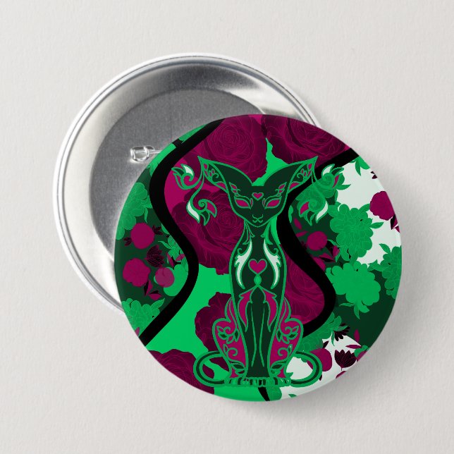 Badge Rond 7,6 Cm Chamalion (Devant & derrière)