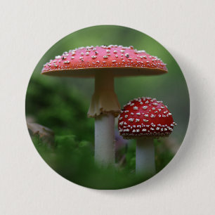 Badge Rond 7,6 Cm Champignons magiques