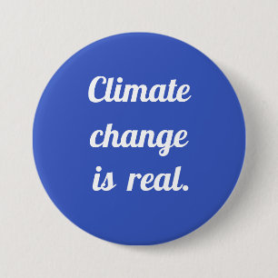Badge Rond 7,6 Cm Changement climatique : Bouton bleu