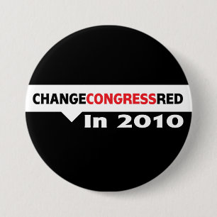 Badge Rond 7,6 Cm Changez le rouge du congrès en 2010